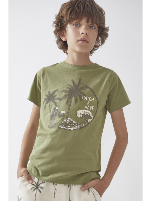 Camiseta niño - Verde oliva