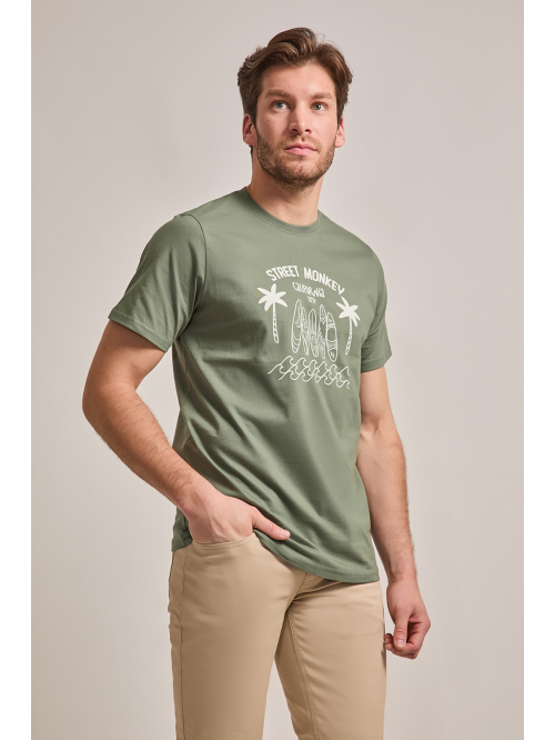 Camiseta Hombre - verde oscuro