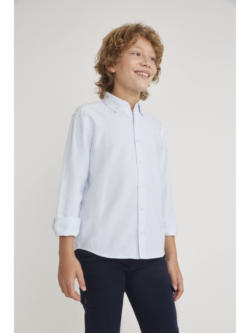 Camisa Oxford rayas niño -...