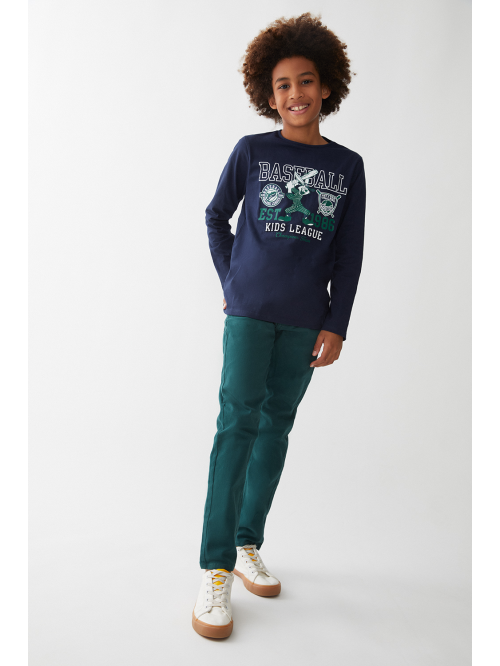 BASICS - Boy pants  - VERDE...