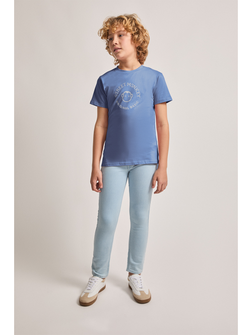 BASICS - Boy T-shirt - AZUL...