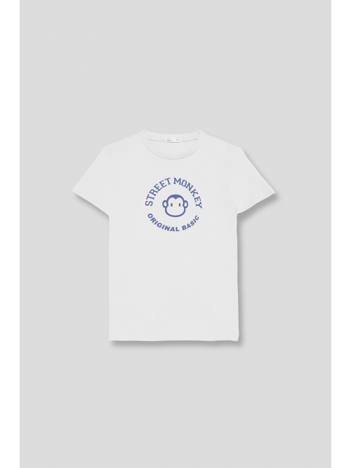 BASICS - Boy T-shirt - Blanco
