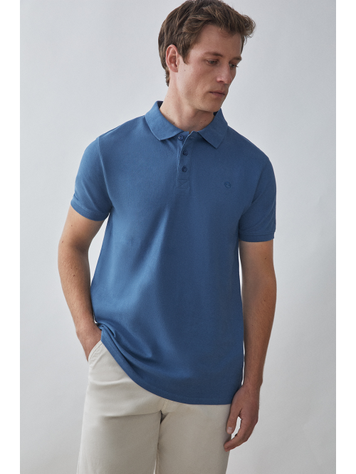 Polo hombre - Azul pardo