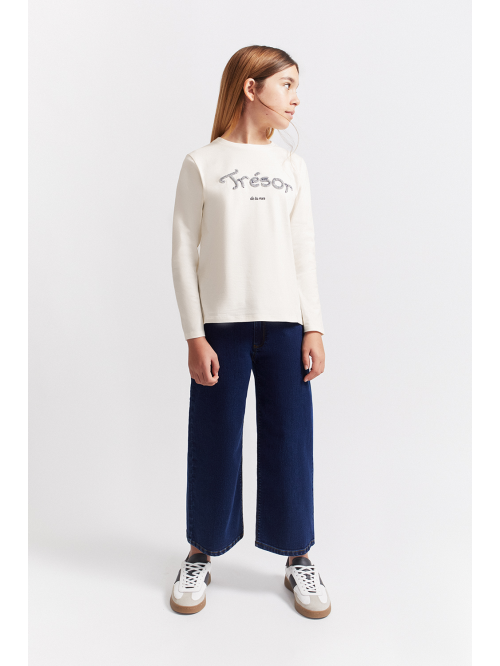 Pantalon denim niña - DENIM...