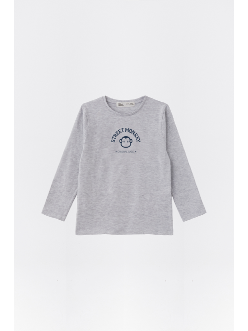 Camiseta niño - Gris claro...