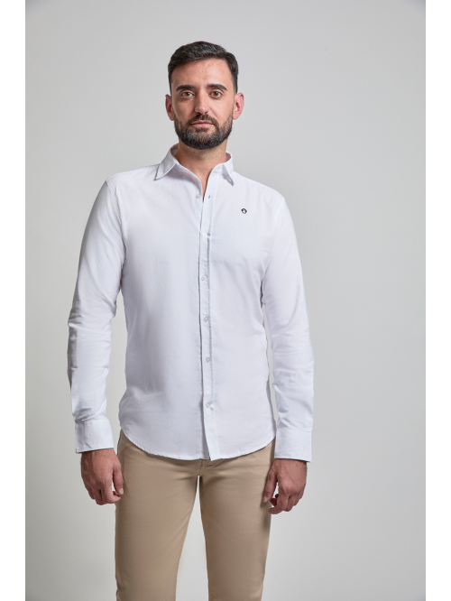 Camisa Oxford hombre - blanco