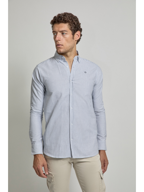 Camisa Oxford rayas hombre