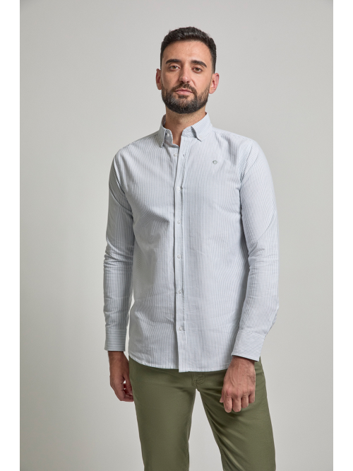 Camisa Oxford rayas hombre...