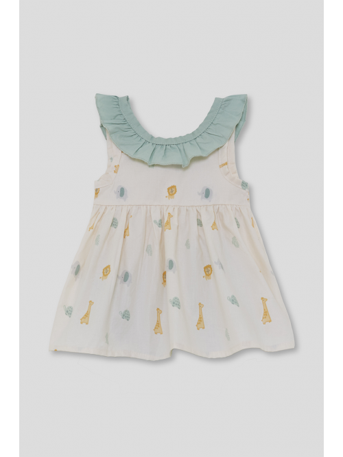 Vestido bebé niña - Crudo