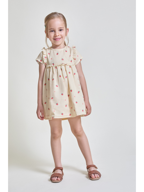 Vestido bebé niña - Crudo