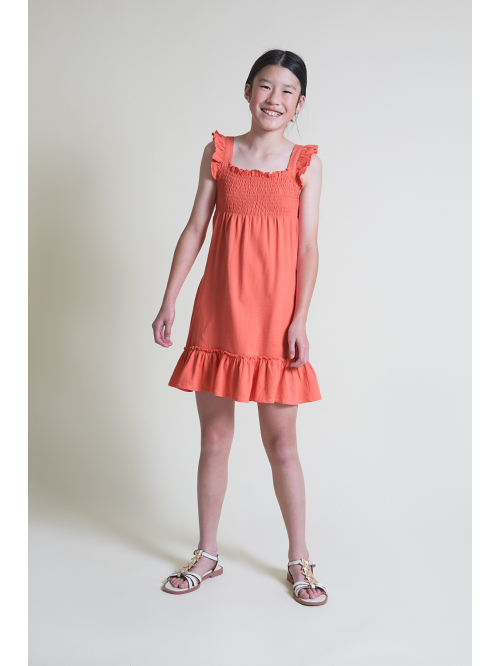 Vestido niña - Coral