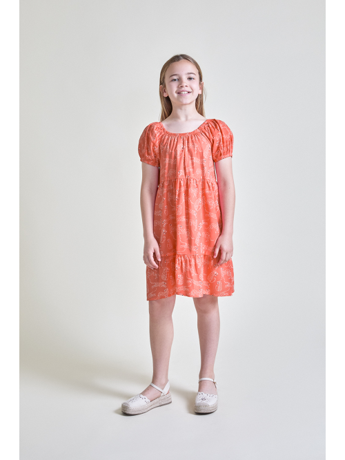 Vestido niña - Coral