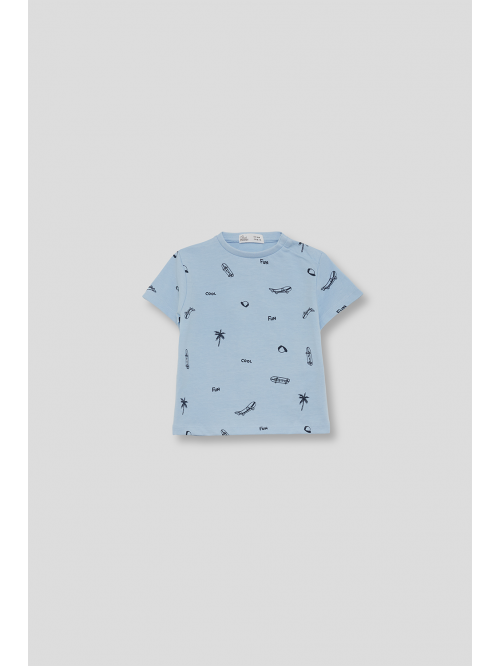 Camiseta bebé niño - Celeste
