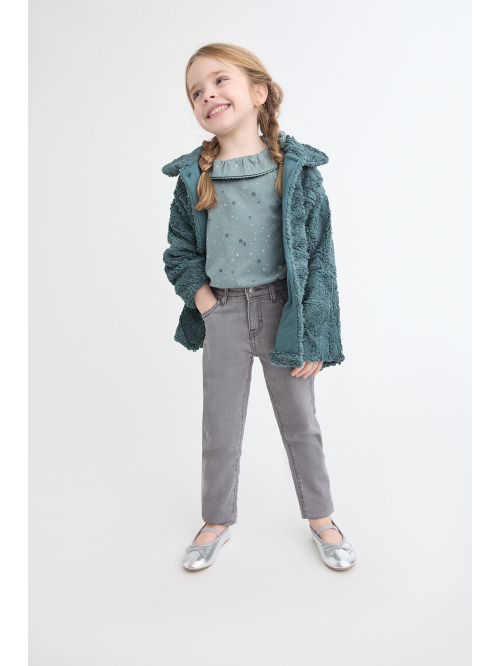 CHAQUETA BEBÉ NIÑA - Petróleo
