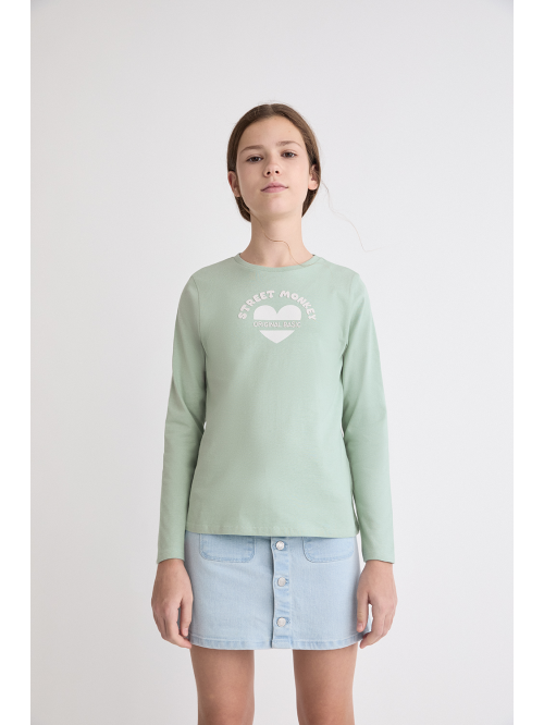 Camiseta niña - Verde agua