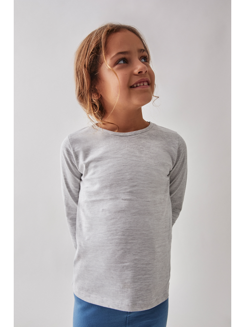 Camiseta niña - Gris melange