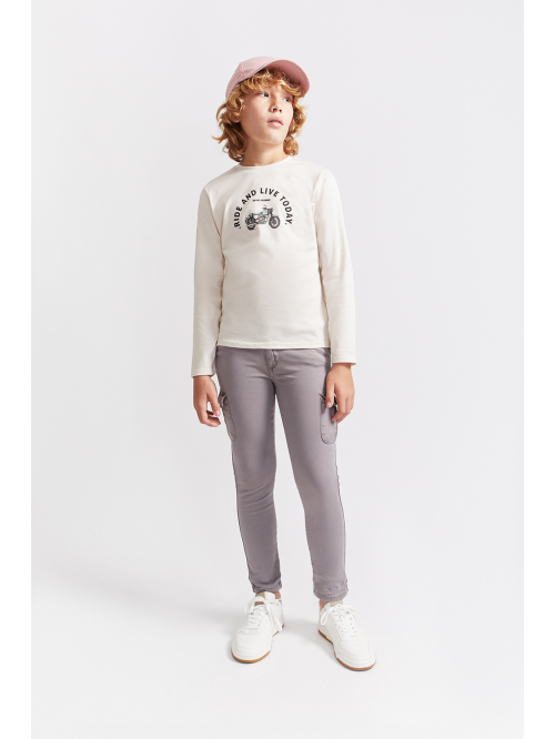 Pantalón cargo niño - GRIS...