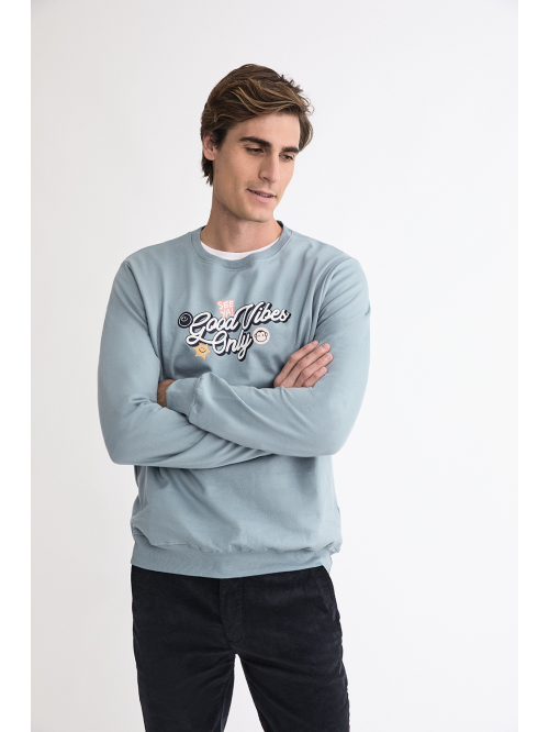SUDADERA HOMBRE - AZUL VERDOSO