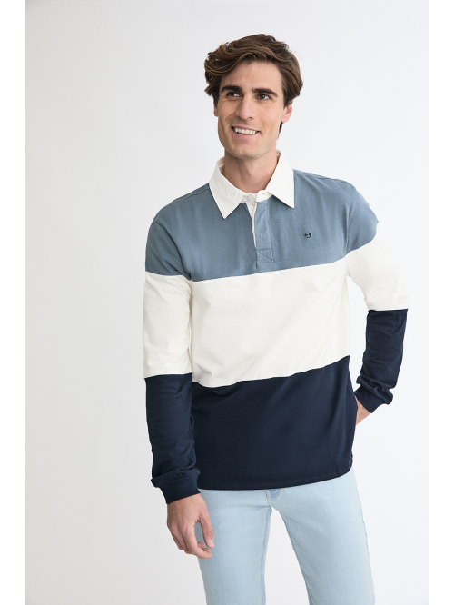 POLO HOMBRE - AZUL MEDIO