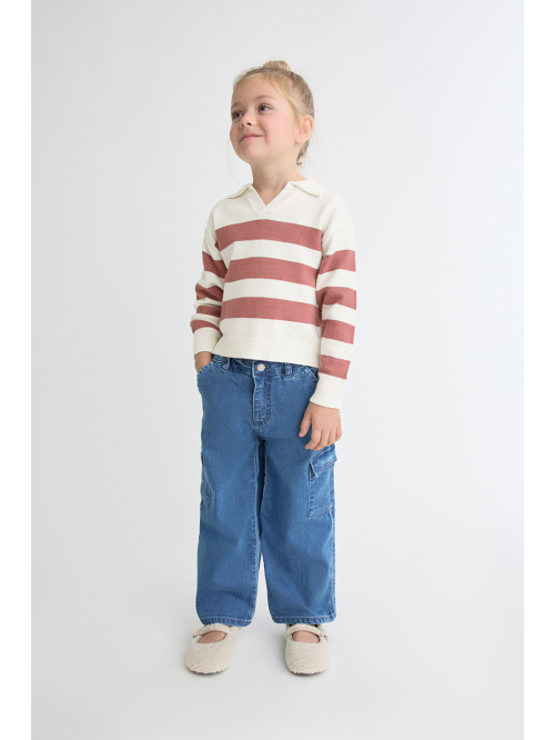 Jersey polo niña - Grosella